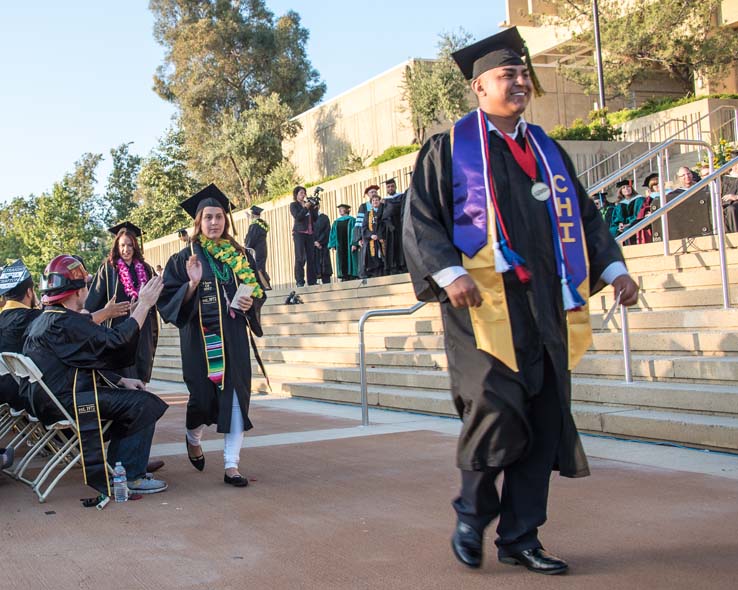 Students enjoying commencement