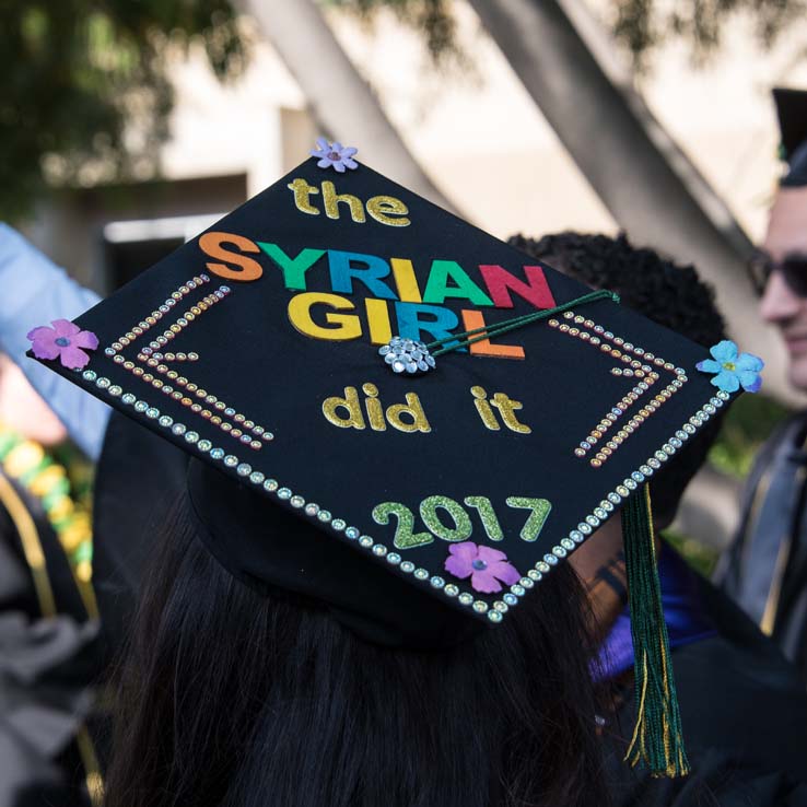 Students enjoying commencement