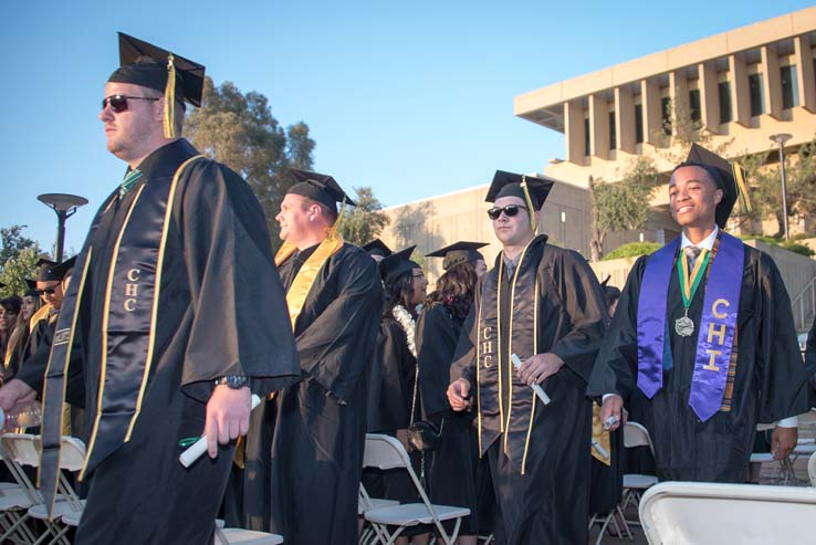 Students enjoying commencement