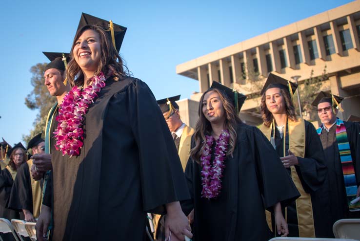 Students enjoying commencement