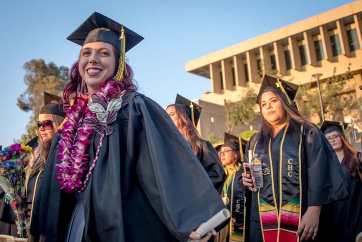 Students enjoying commencement