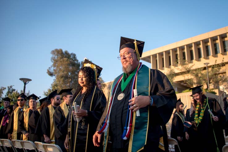 Students enjoying commencement