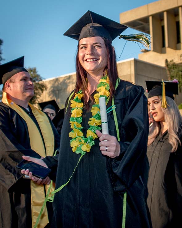 Students enjoying commencement