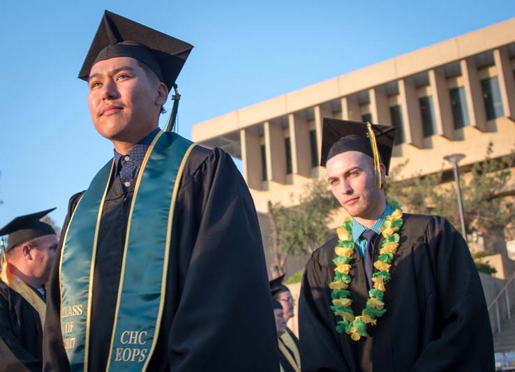 Students enjoying commencement