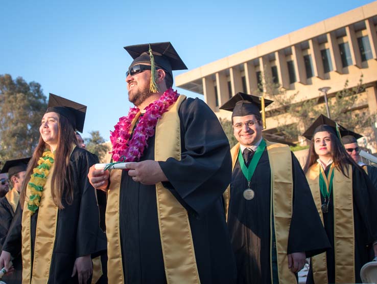 Students enjoying commencement