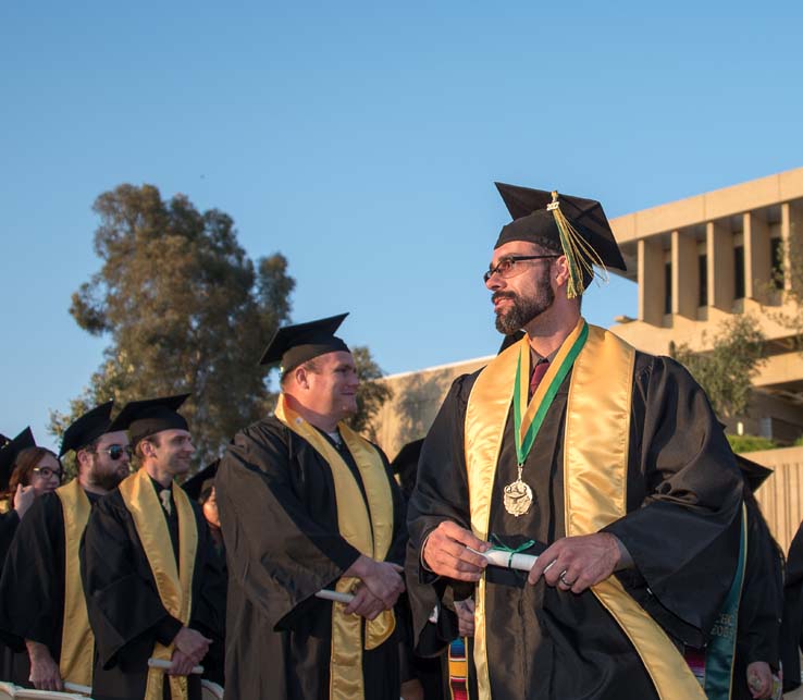 Students enjoying commencement