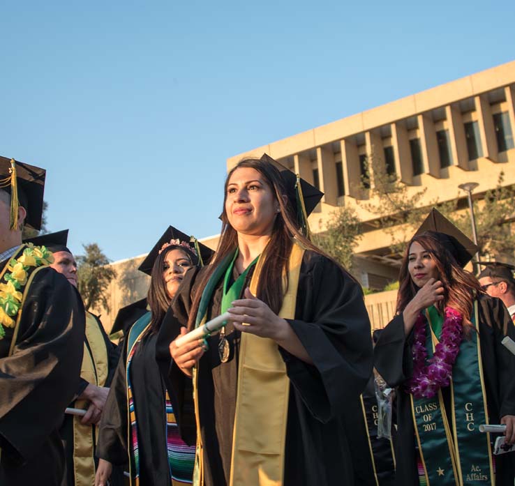 Students enjoying commencement