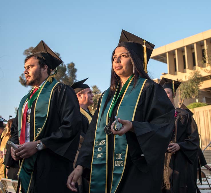 Students enjoying commencement