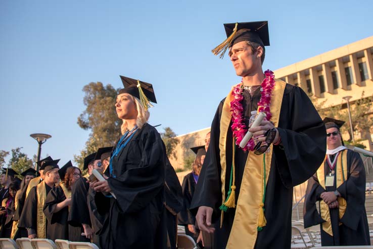 Students enjoying commencement