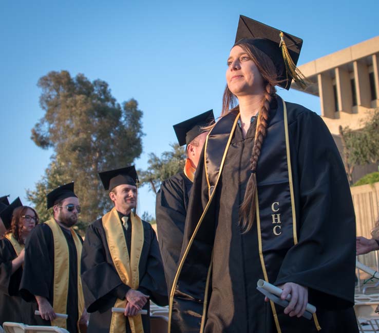 Students enjoying commencement