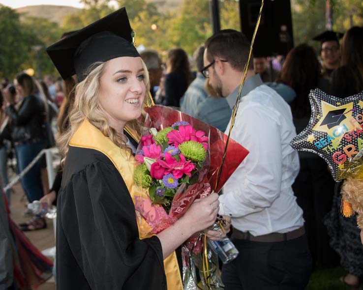 Students enjoying commencement