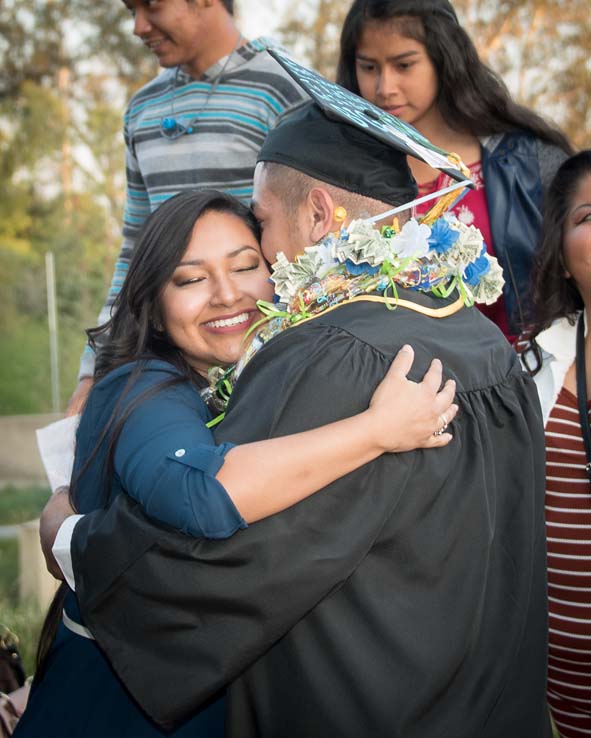 Students enjoying commencement