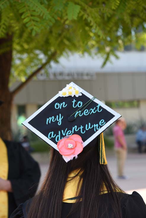 Students enjoying commencement