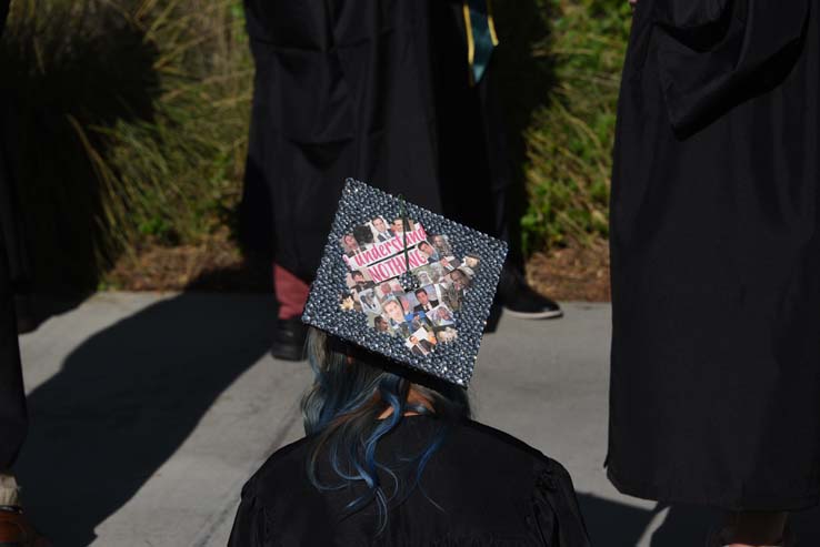 Students enjoying commencement