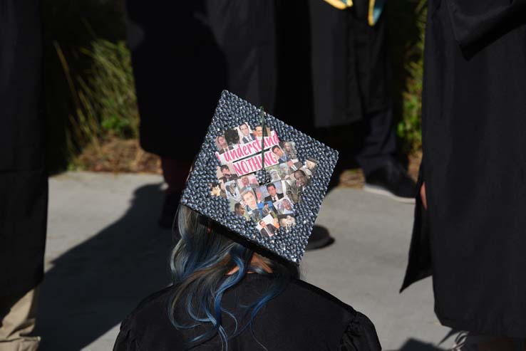 Students enjoying commencement