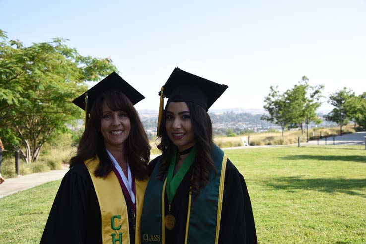 Students enjoying commencement