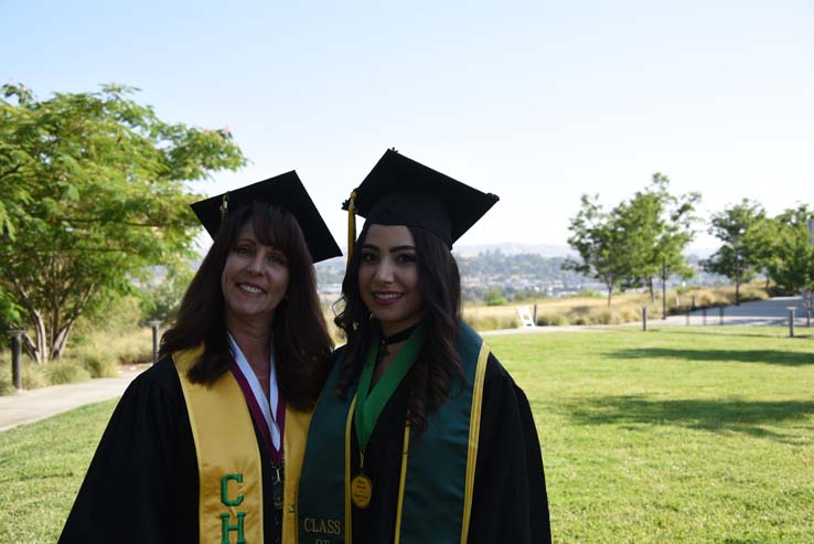 Students enjoying commencement