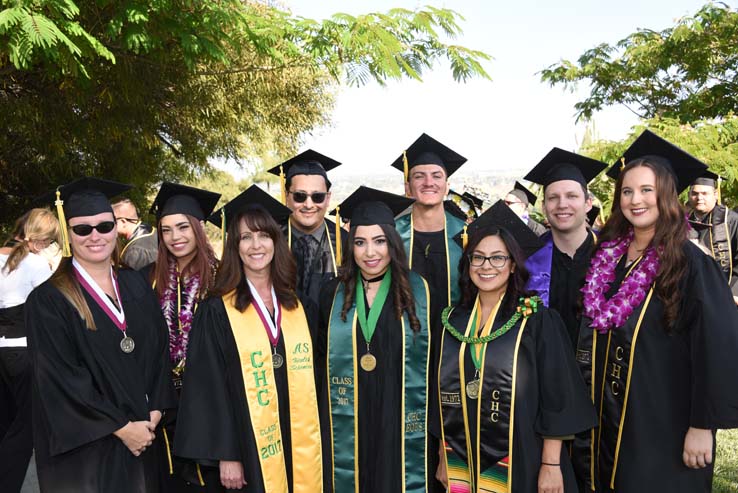 Students enjoying commencement