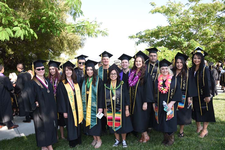 Students enjoying commencement