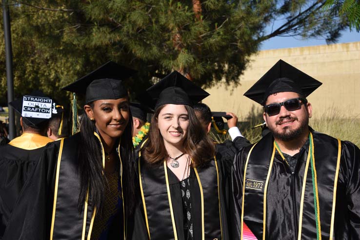 Students enjoying commencement