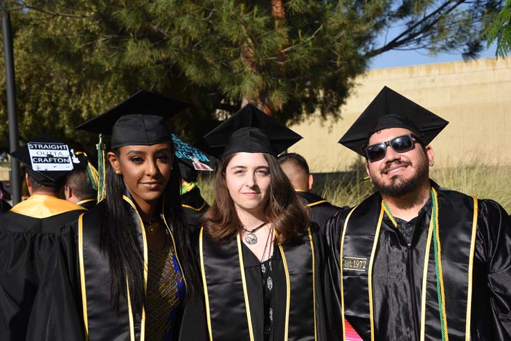 Students enjoying commencement