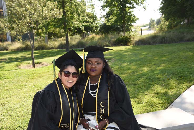 Students enjoying commencement