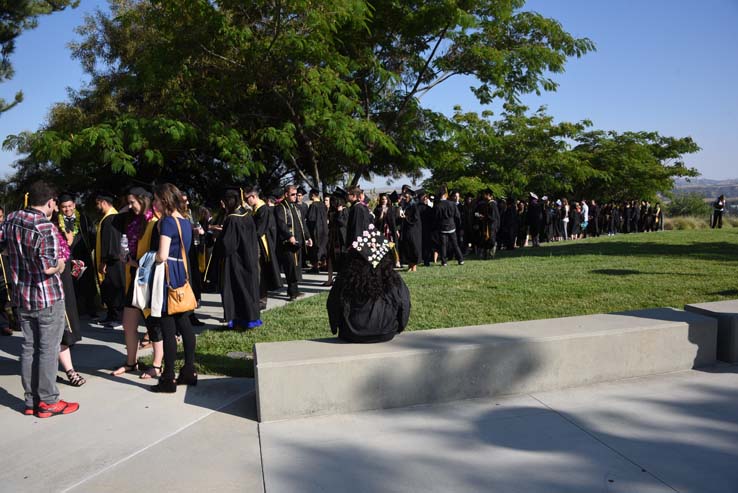 Students enjoying commencement