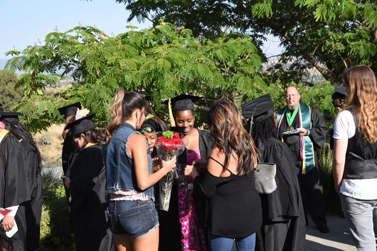 Students enjoying commencement