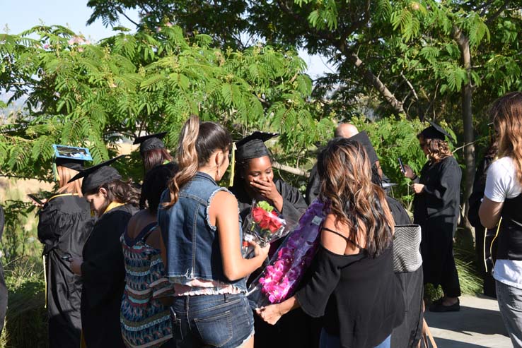 Students enjoying commencement