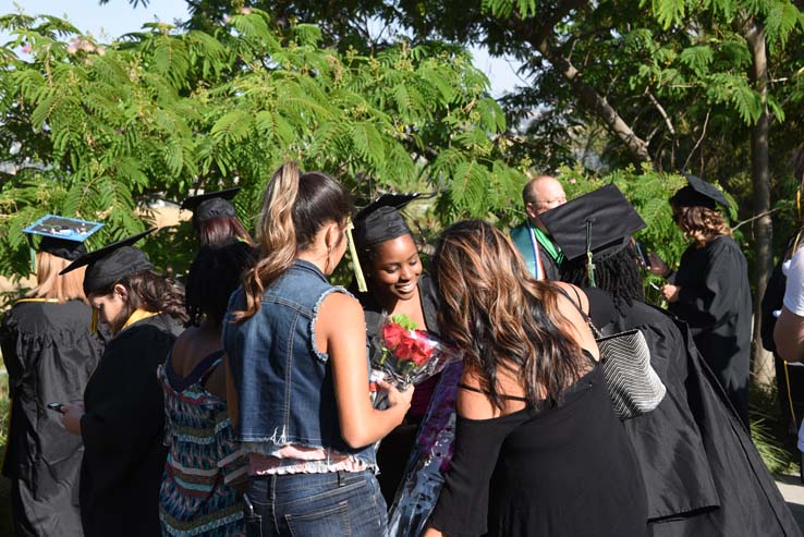 Students enjoying commencement