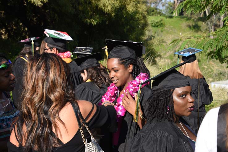 Students enjoying commencement