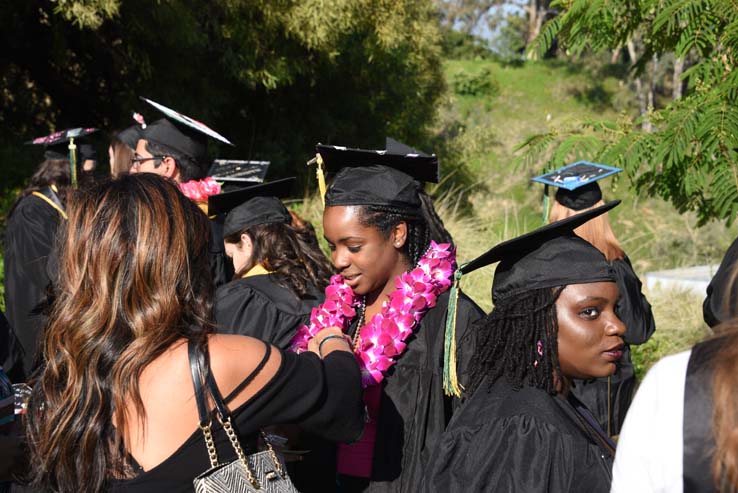 Students enjoying commencement