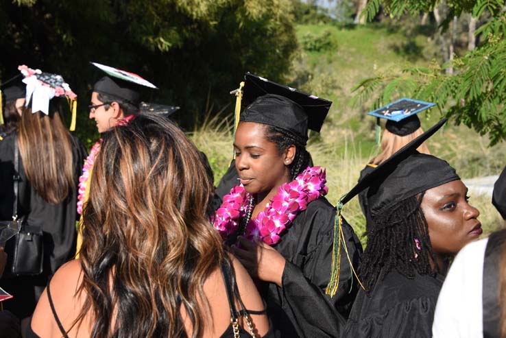 Students enjoying commencement