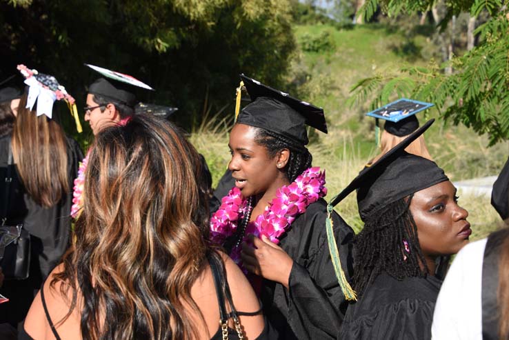 Students enjoying commencement