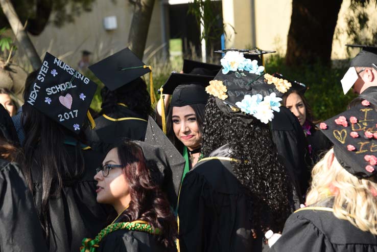 Students enjoying commencement