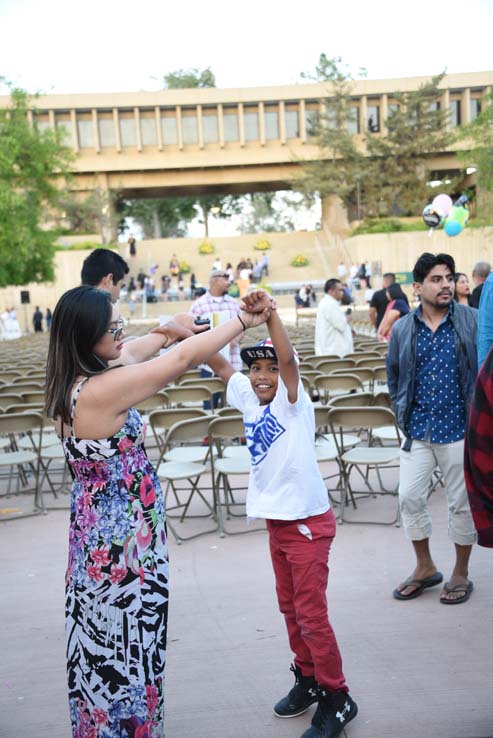 Students enjoying commencement