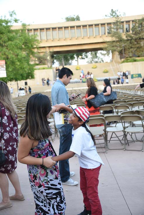 Students enjoying commencement