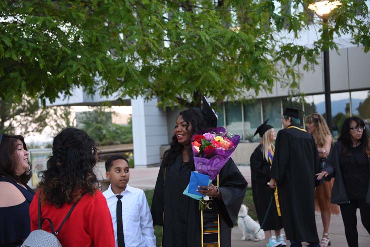 Students enjoying commencement