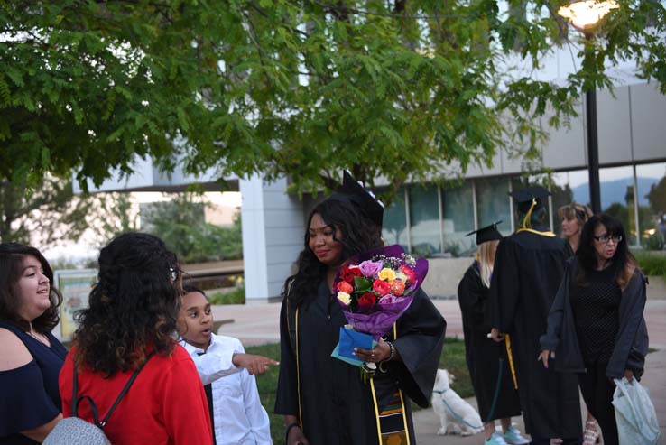 Students enjoying commencement