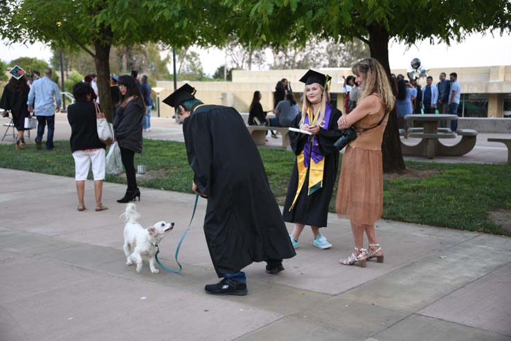 Students enjoying commencement