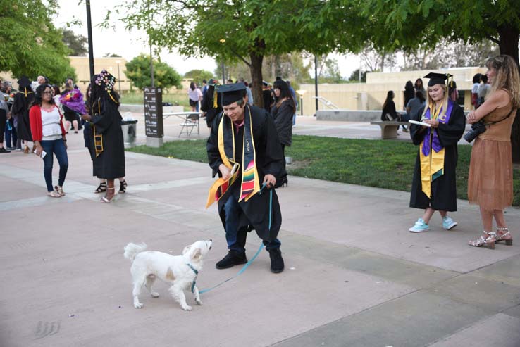 Students enjoying commencement