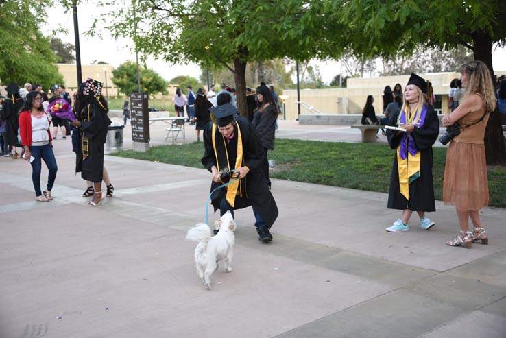 Students enjoying commencement