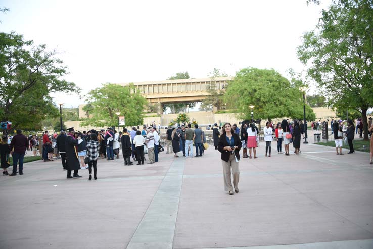 Students enjoying commencement