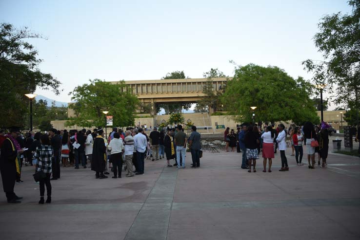 Students enjoying commencement