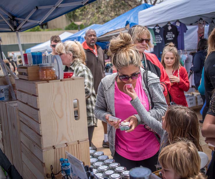 Attendees at the Herbivore Festival