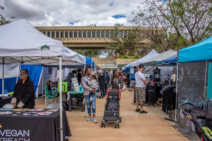 Attendees at the Herbivore Festival