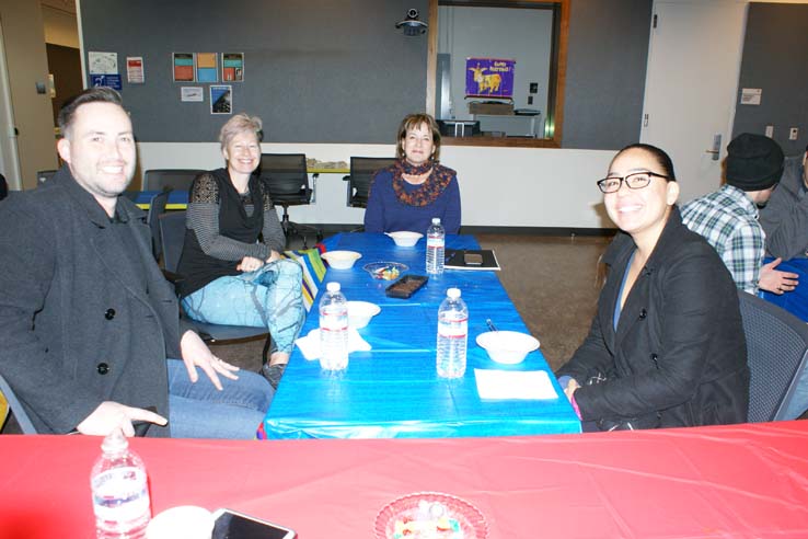 Faculty and staff at Soup-a-palooza.