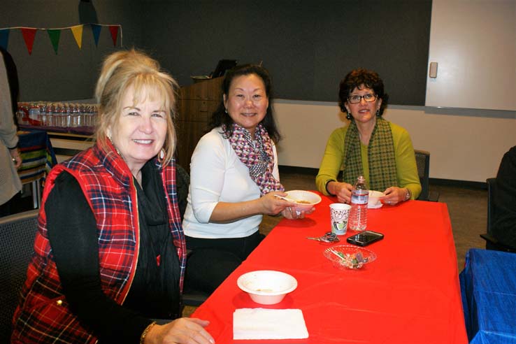 Faculty and staff at Soup-a-palooza.