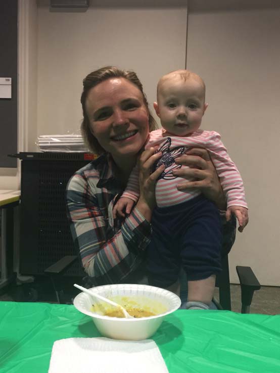 Faculty and staff at Soup-a-palooza.