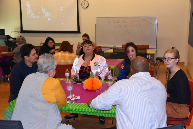 People enjoying the Chili Cook-off